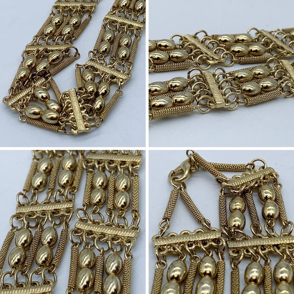 Vintage Gold-Plated 3-Strands Necklace - Picture 6 of 10